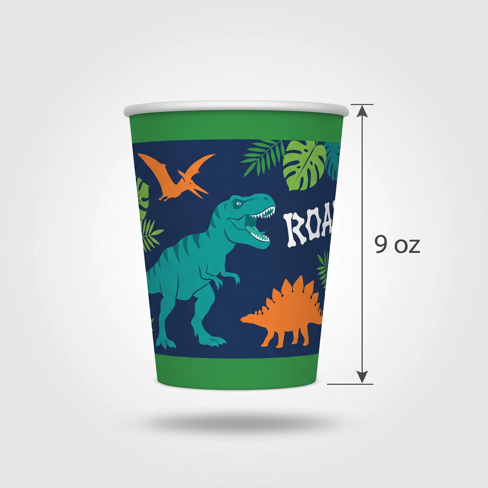 Dino-Mite 9 oz. Paper Cups for Kids' Birthday Parties