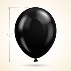 Bulk Black Latex Balloons - 12 Inch