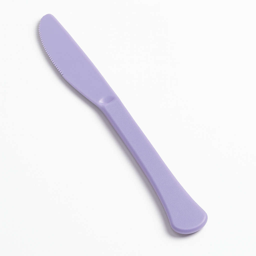 Lavender Heavyweight Plastic Knives