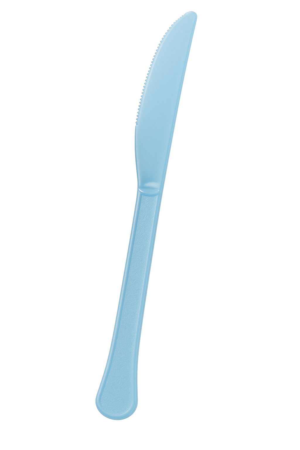 Heavy-Duty Pastel Blue Plastic Knives - Solid Tableware Collection