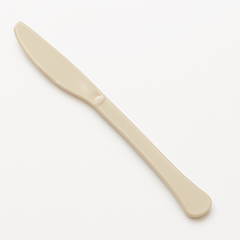 Vanilla Heavyweight Plastic Knives - Solid Color Tableware