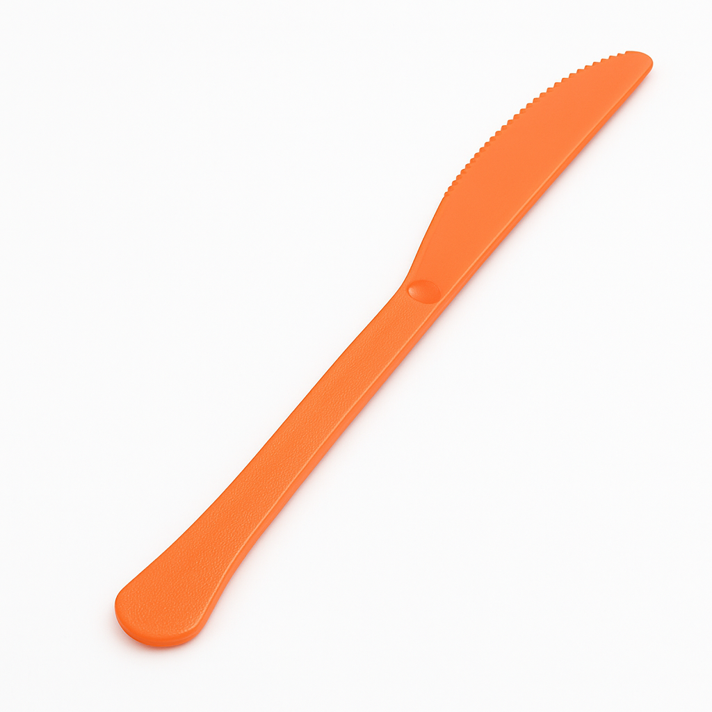 Heavyweight Orange Plastic Knives