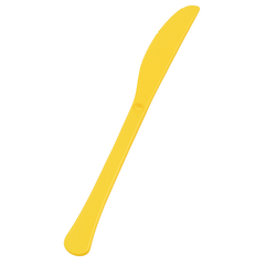 Heavyweight Yellow Sunshine Plastic Knives