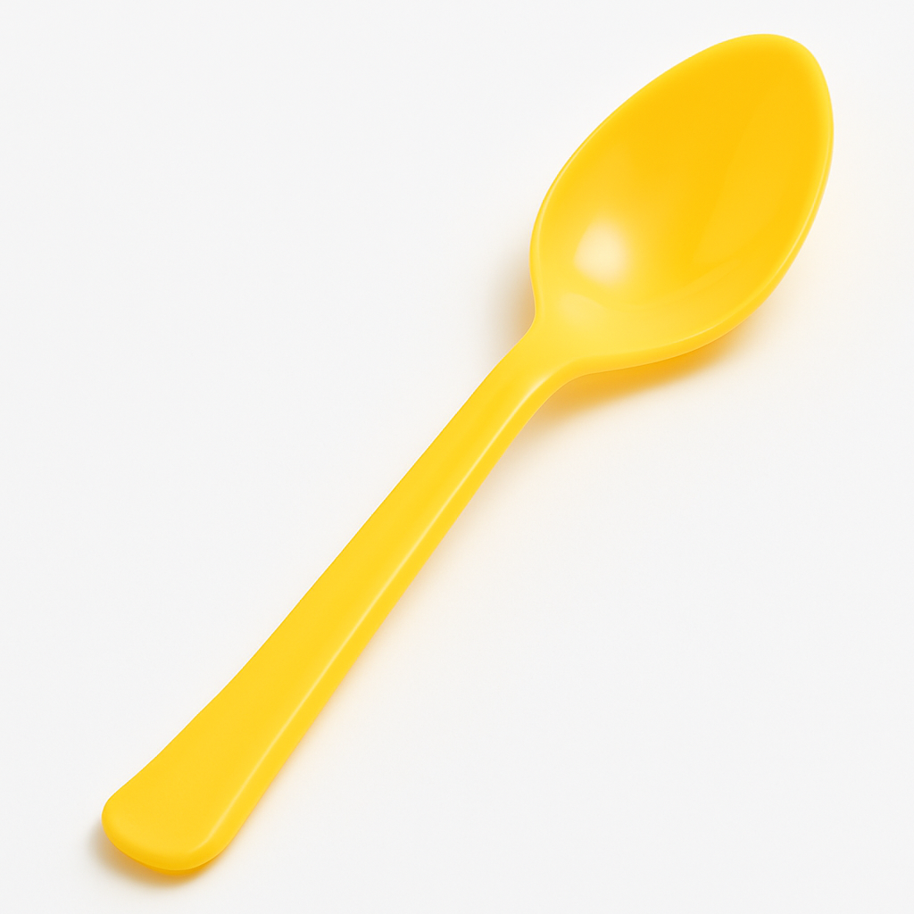 Sunny Yellow Plastic Spoon - 7.5 in.