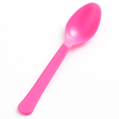 Bright Pink Plastic Spoon - 7.5 in.