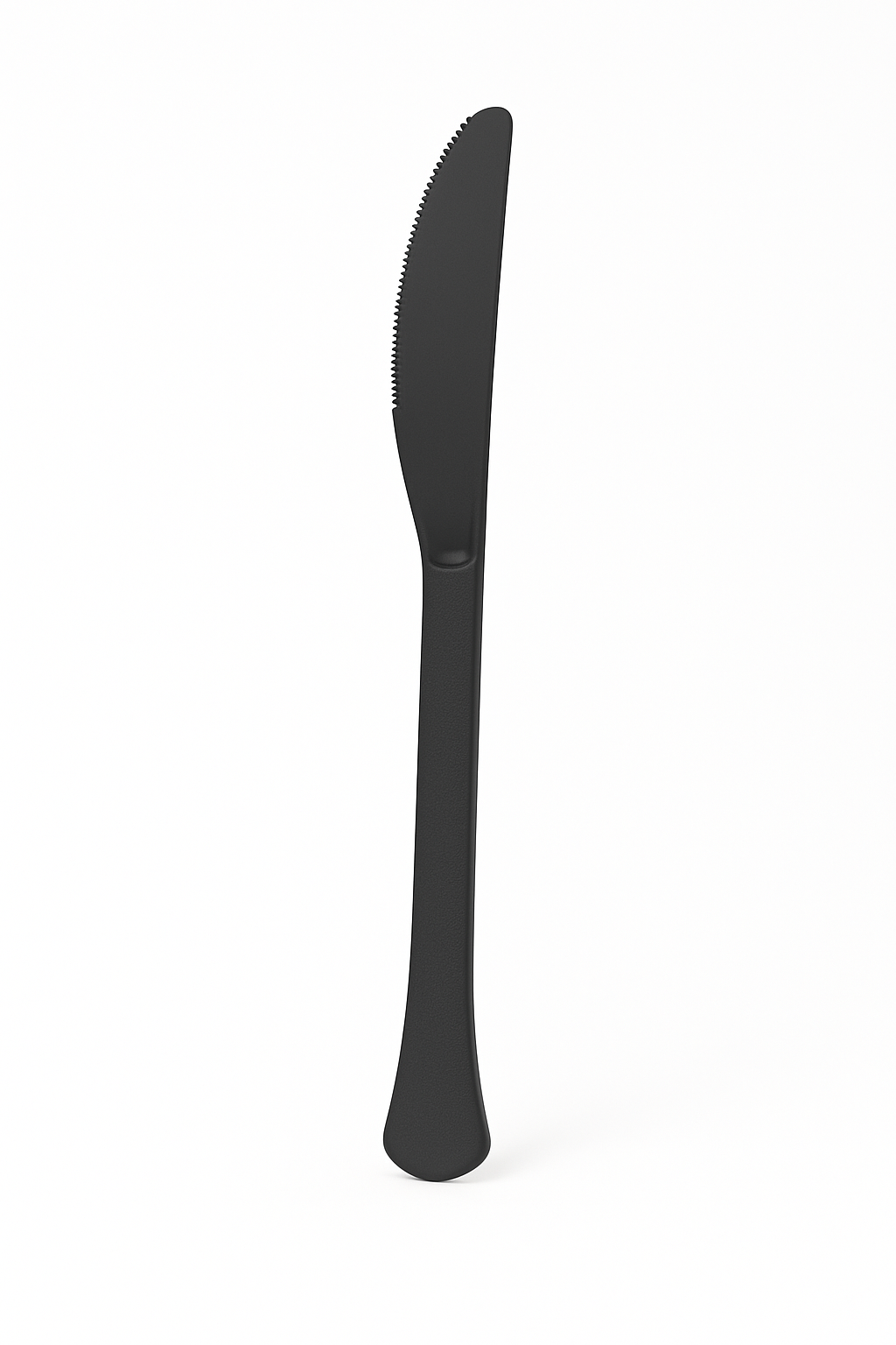 Jet Black Plastic Knives - Solid Color Cutlery - 7.5 in.