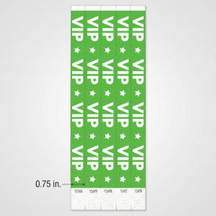 VIP Star Green Waterproof Wristbands - 500 Pack