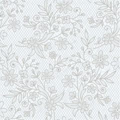 Premium Silver Floral Plastic Table Covers | 12 Count - 54 In. x 108 In.