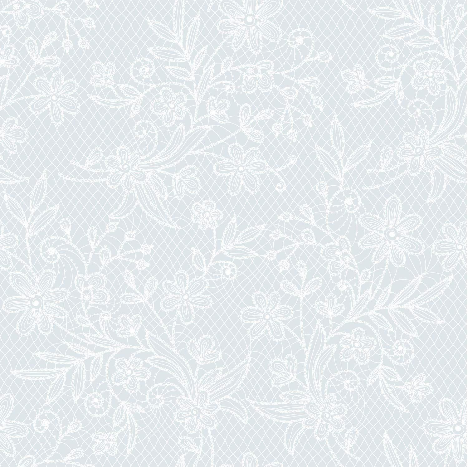 White Floral Plastic Table Covers | 12 Pack - 54 In. x 108 In.