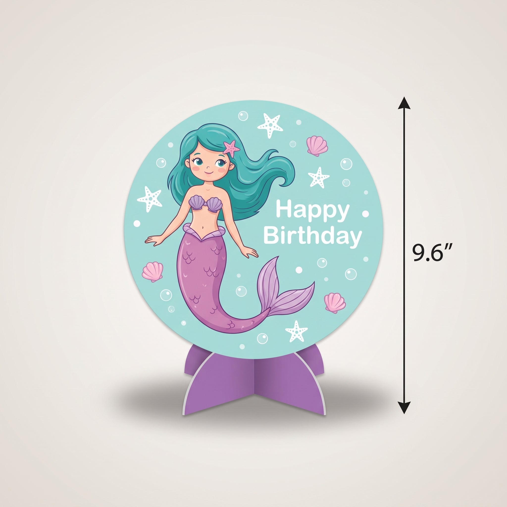 Mermaid Happy Birthday Table Decoration
