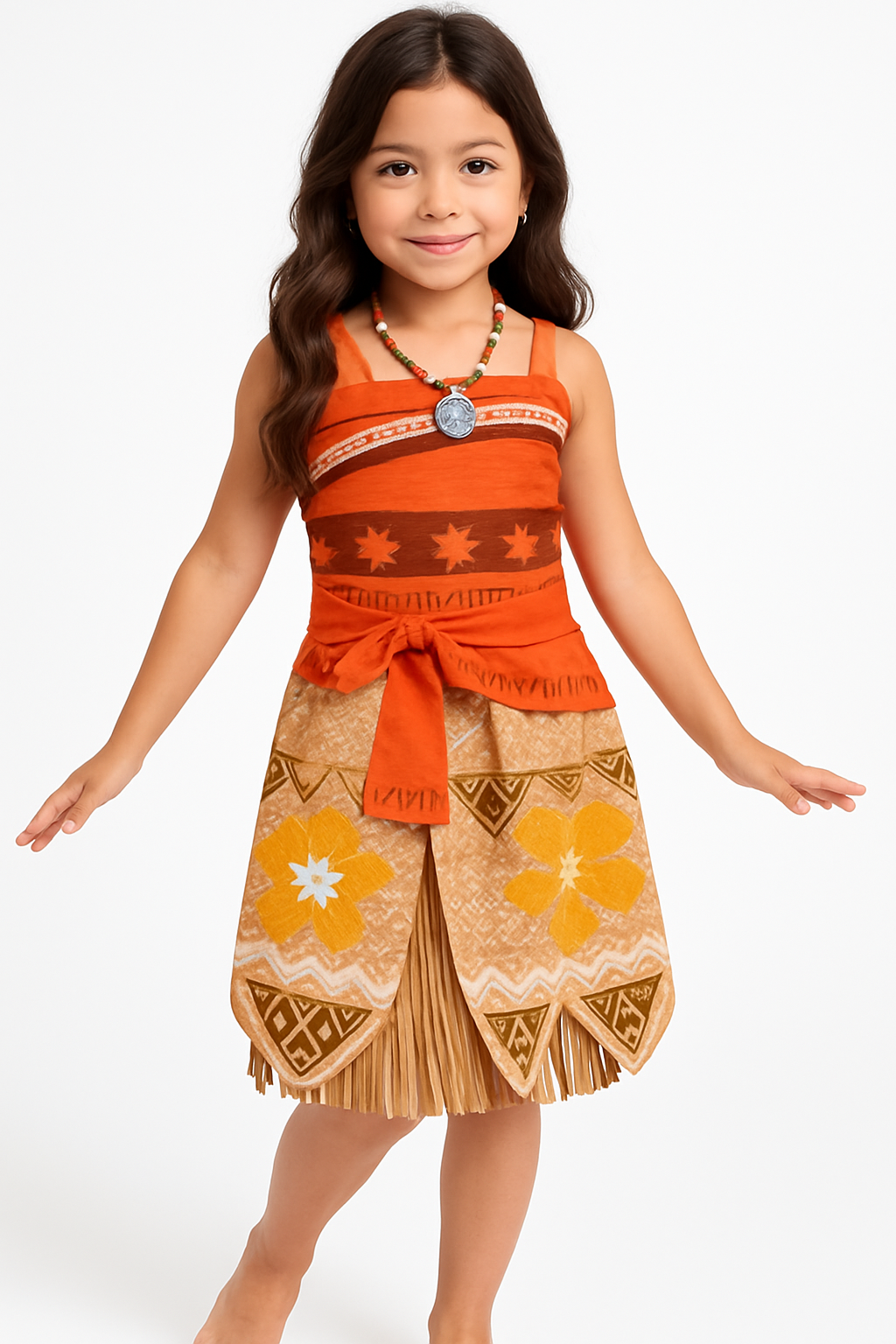 Disney Moana Girls' Halloween Costume with Necklace - Toddler (3-4)