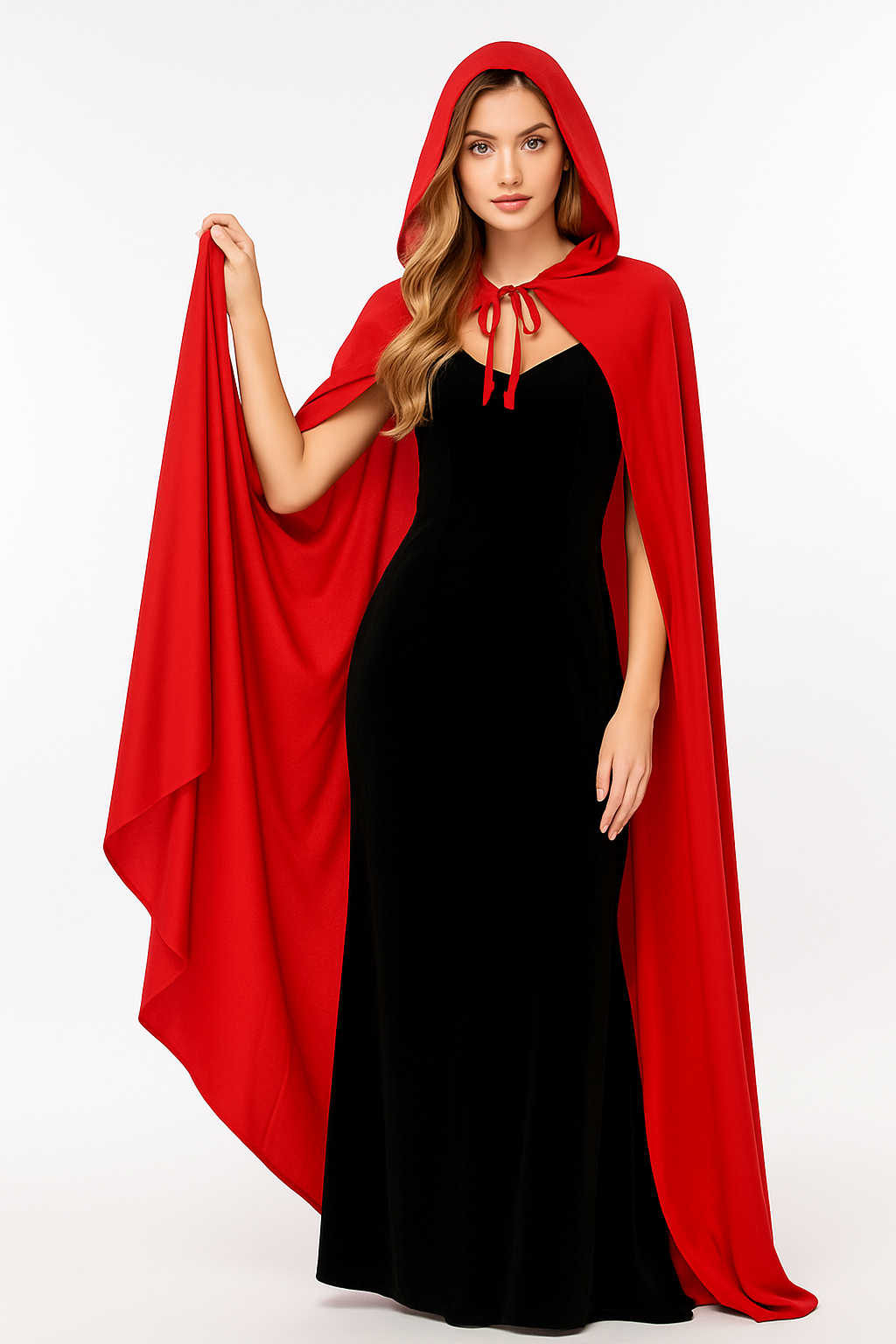 Adult Red Hooded Halloween Cape