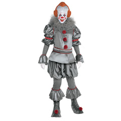 Adult Pennywise Tattered Clown Halloween Costume with Mask