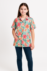 Kids' Hawaiian Floral Shirt - L/XL
