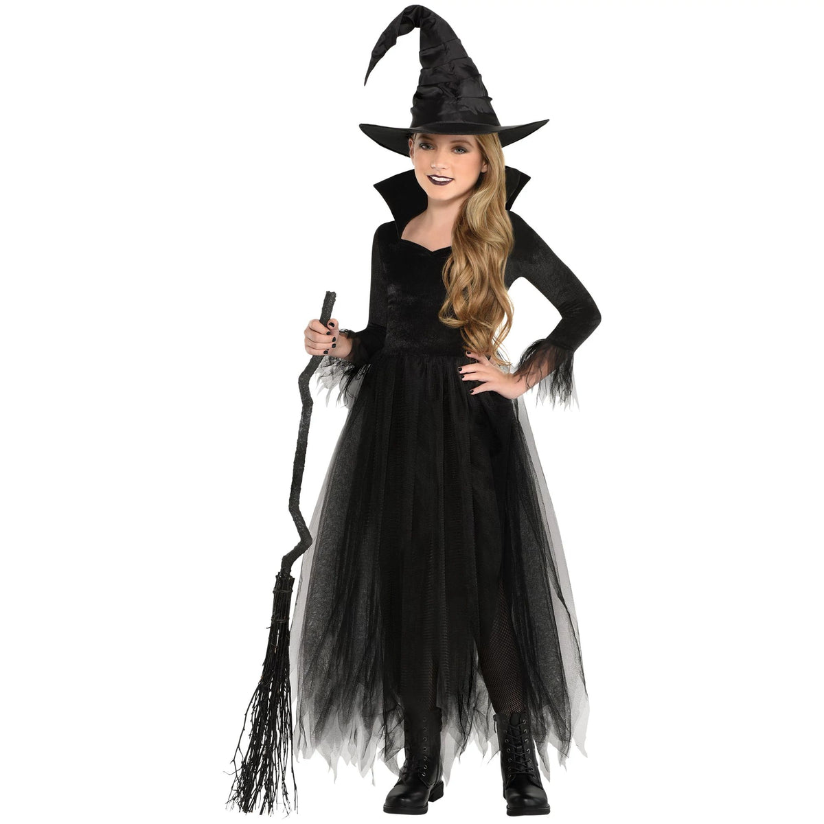 Enchanted Witch Costume for Girls with Black Dress and Hat - Toddler (3-4)
