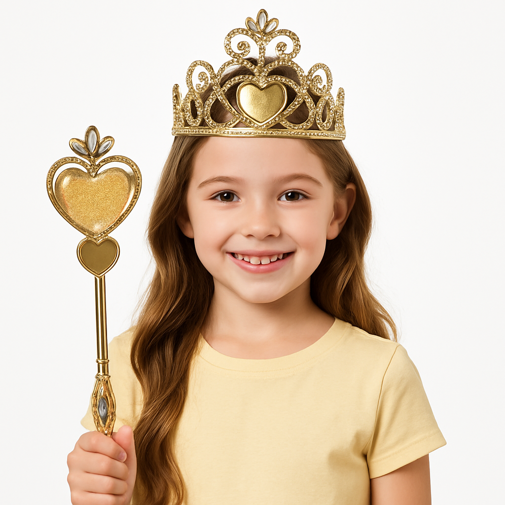 Disney Princess Gold Tiara and Wand Accessory Set
