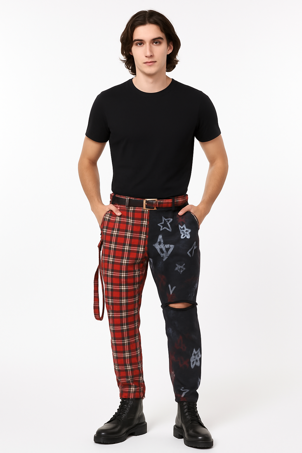 Men's Punk Pants Costume Accessory - Size S/M