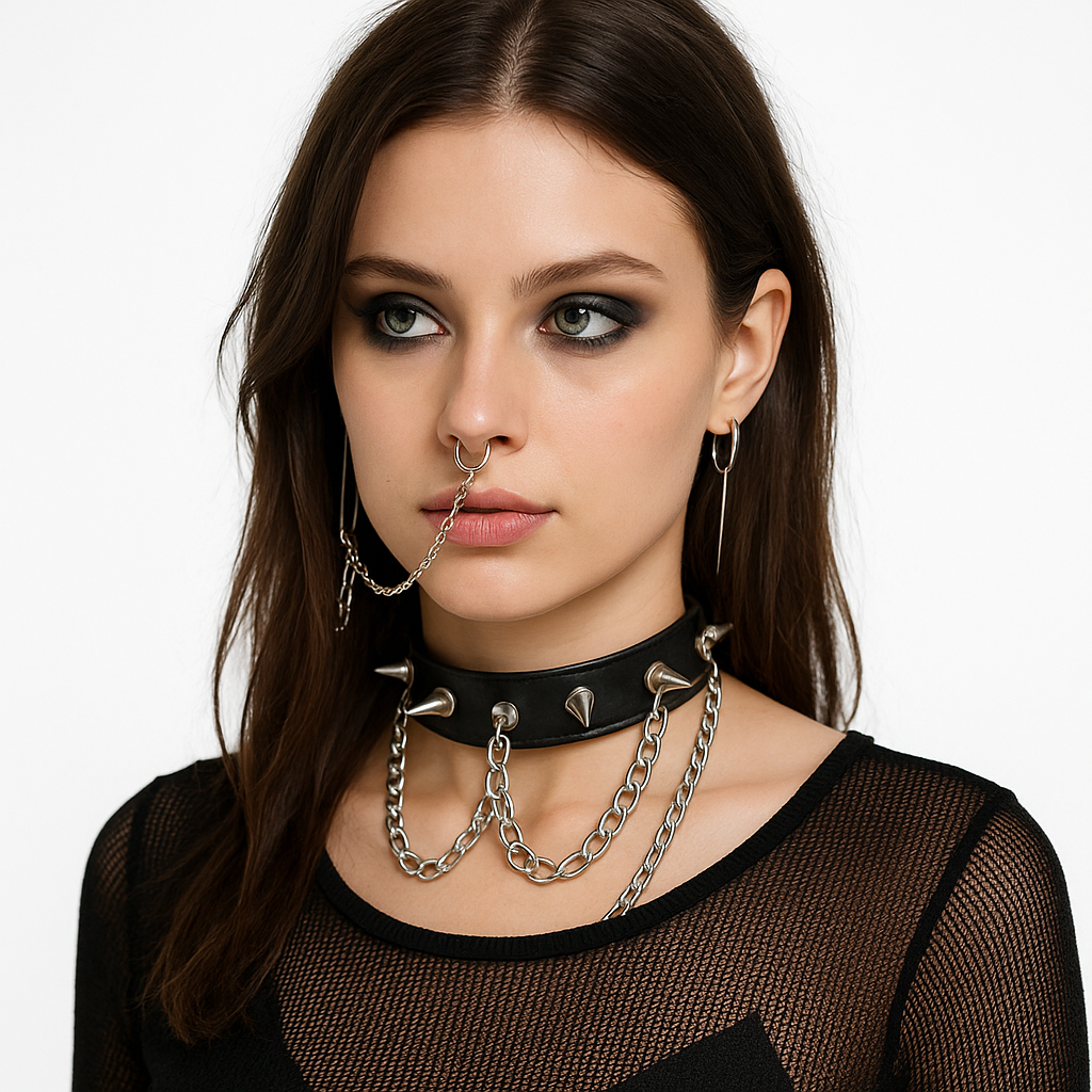 Spiked Halloween Choker Necklace