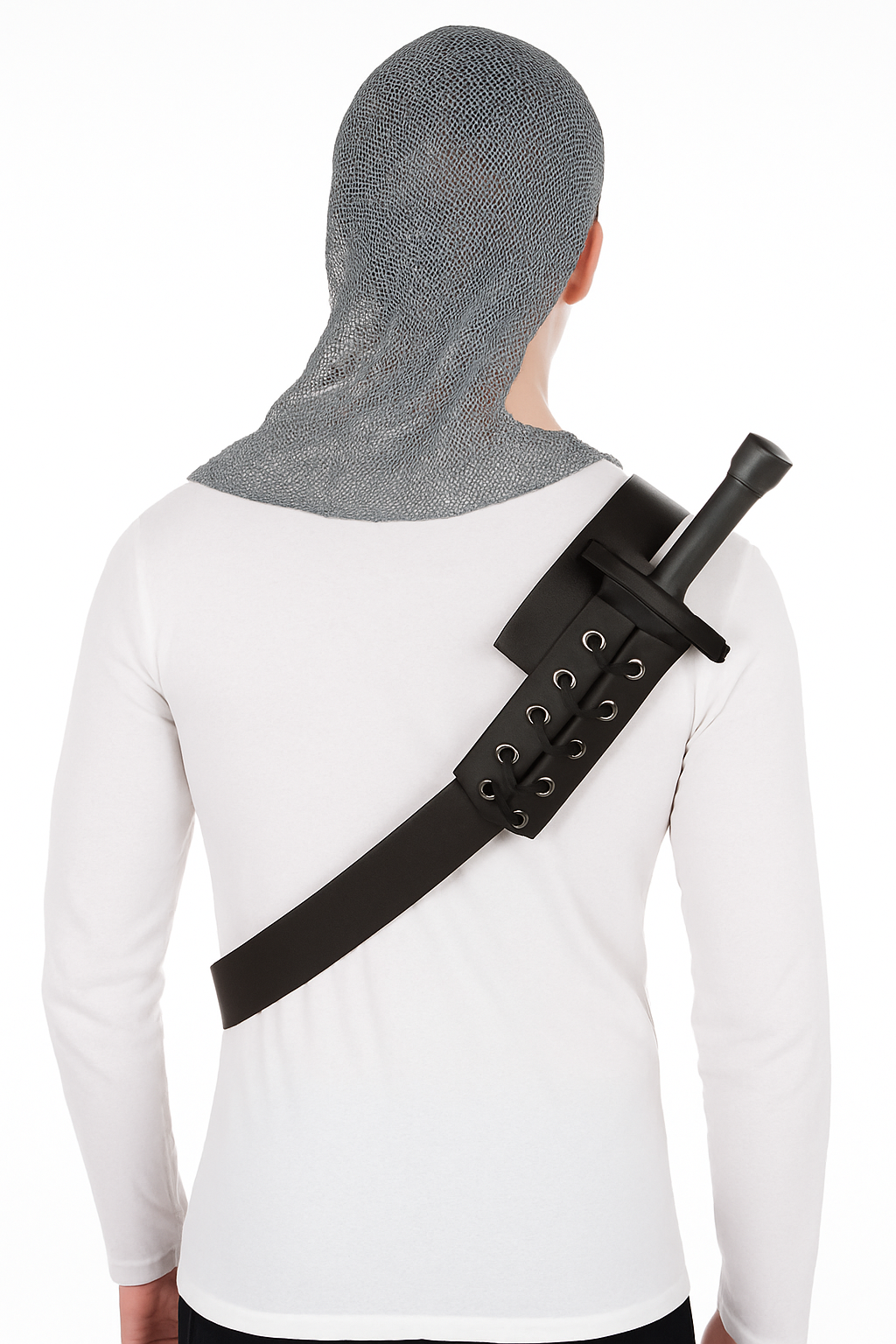 Medieval Knight Leather Sword Harness with Sheath - Perfect Halloween Accessory