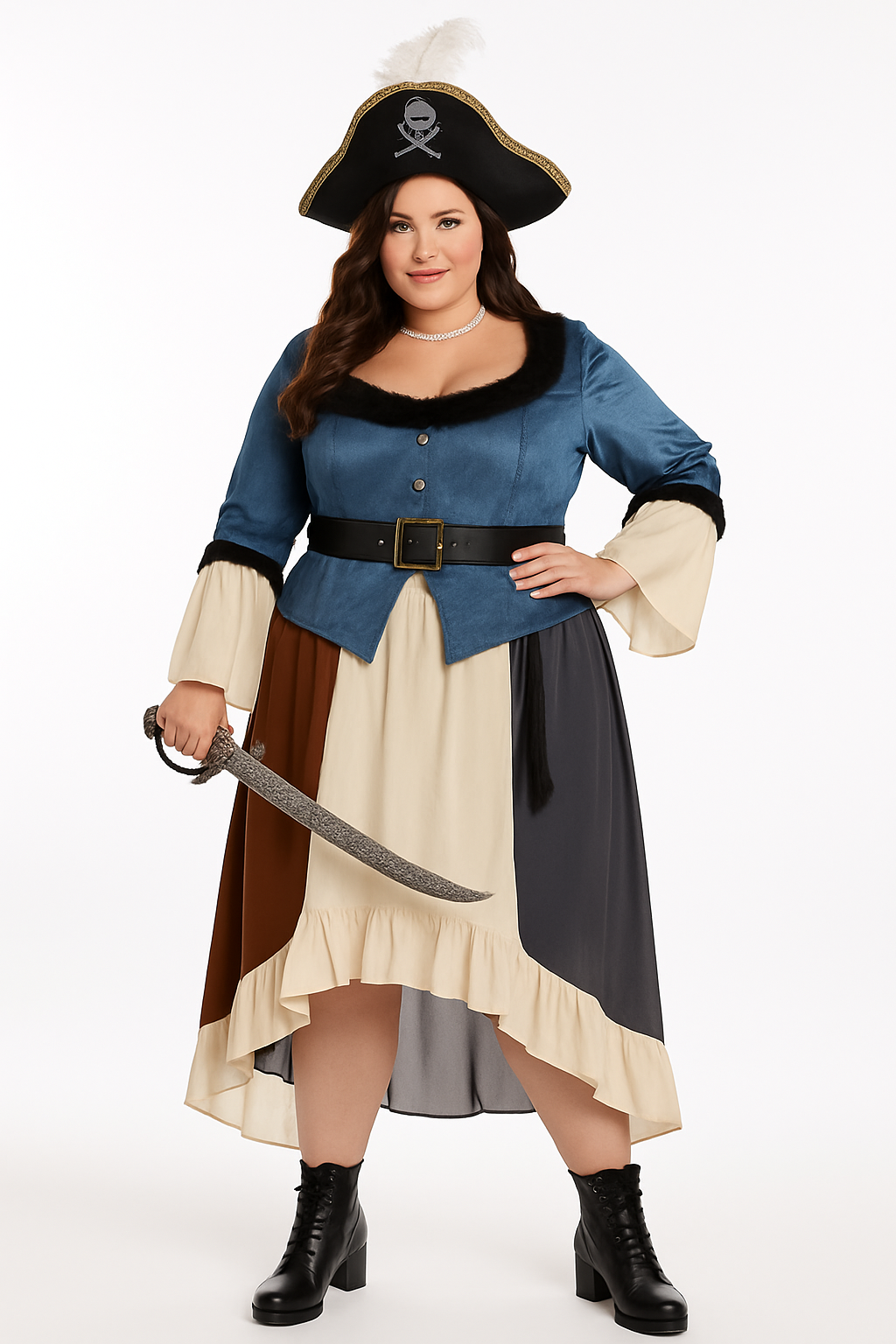 Posh Pirate Costume for Women - Plus Size