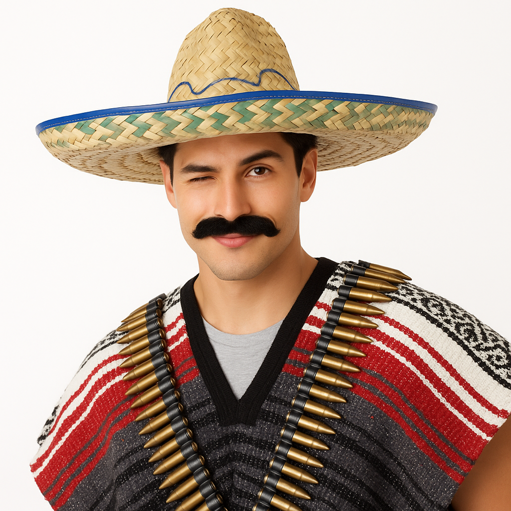 Pancho Villa Moustache Costume Accessory