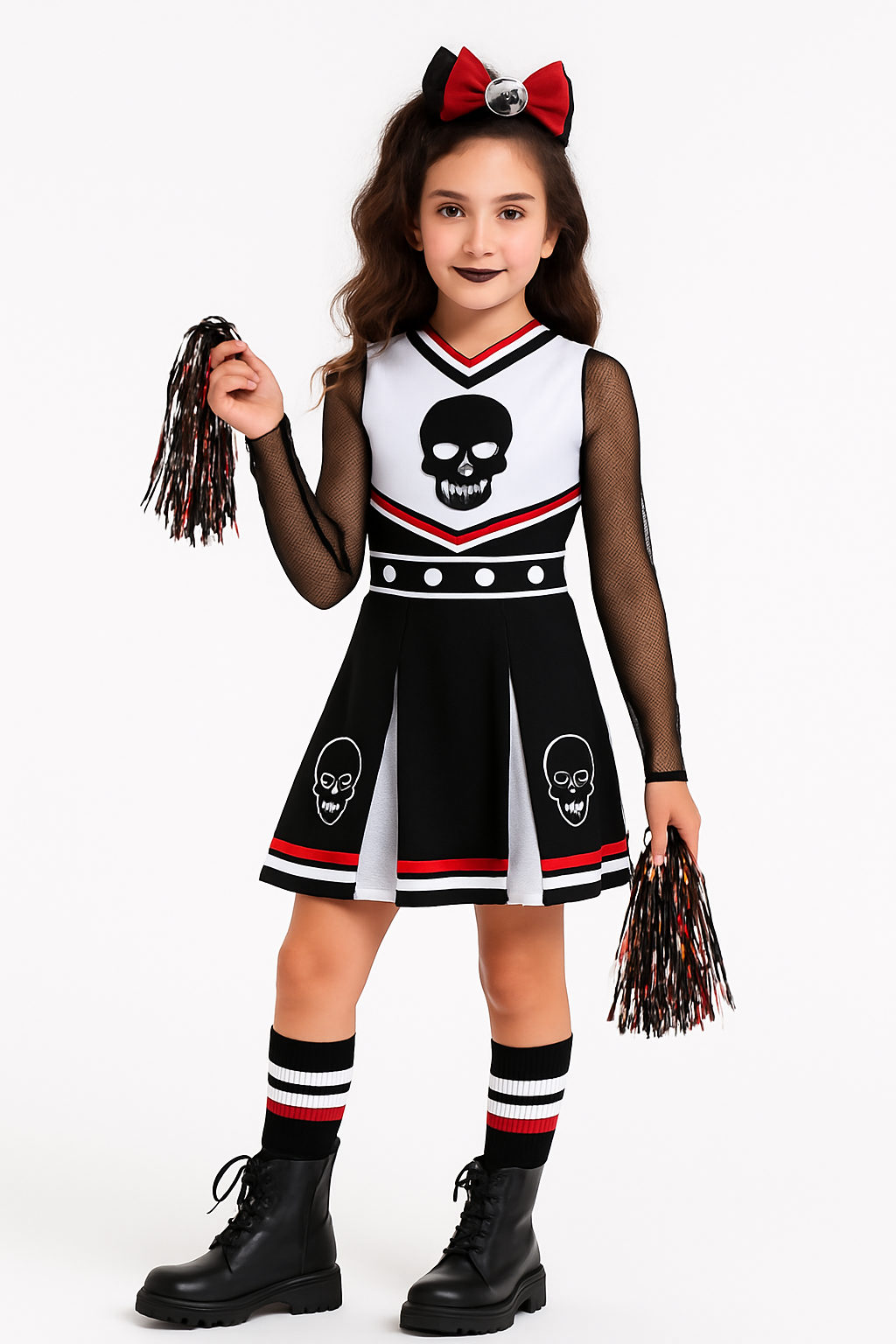 Girls' Fear Squad Cheerleader Halloween Costume - Child L (12-14)