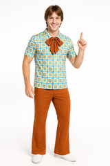 1960s Men's Plus Size Disco Costume Set
