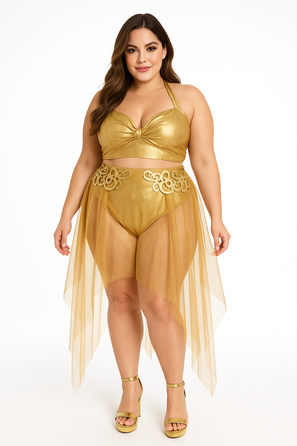 Plus Size Gilded Glam Halloween Skirt