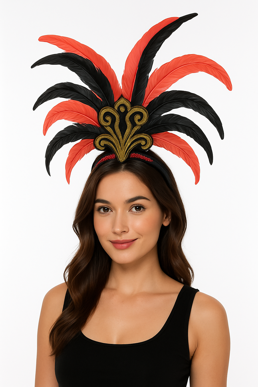 Vintage Circus Halloween Feather Headpiece