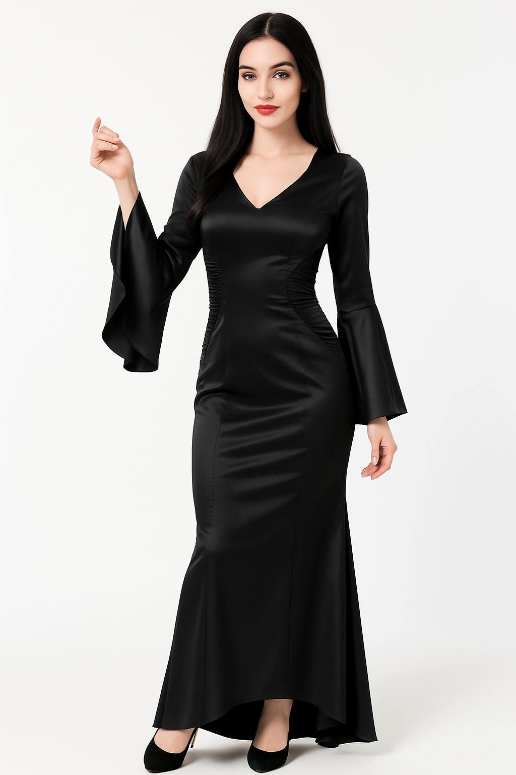 Enchanting Morticia Addams Halloween Costume for Women