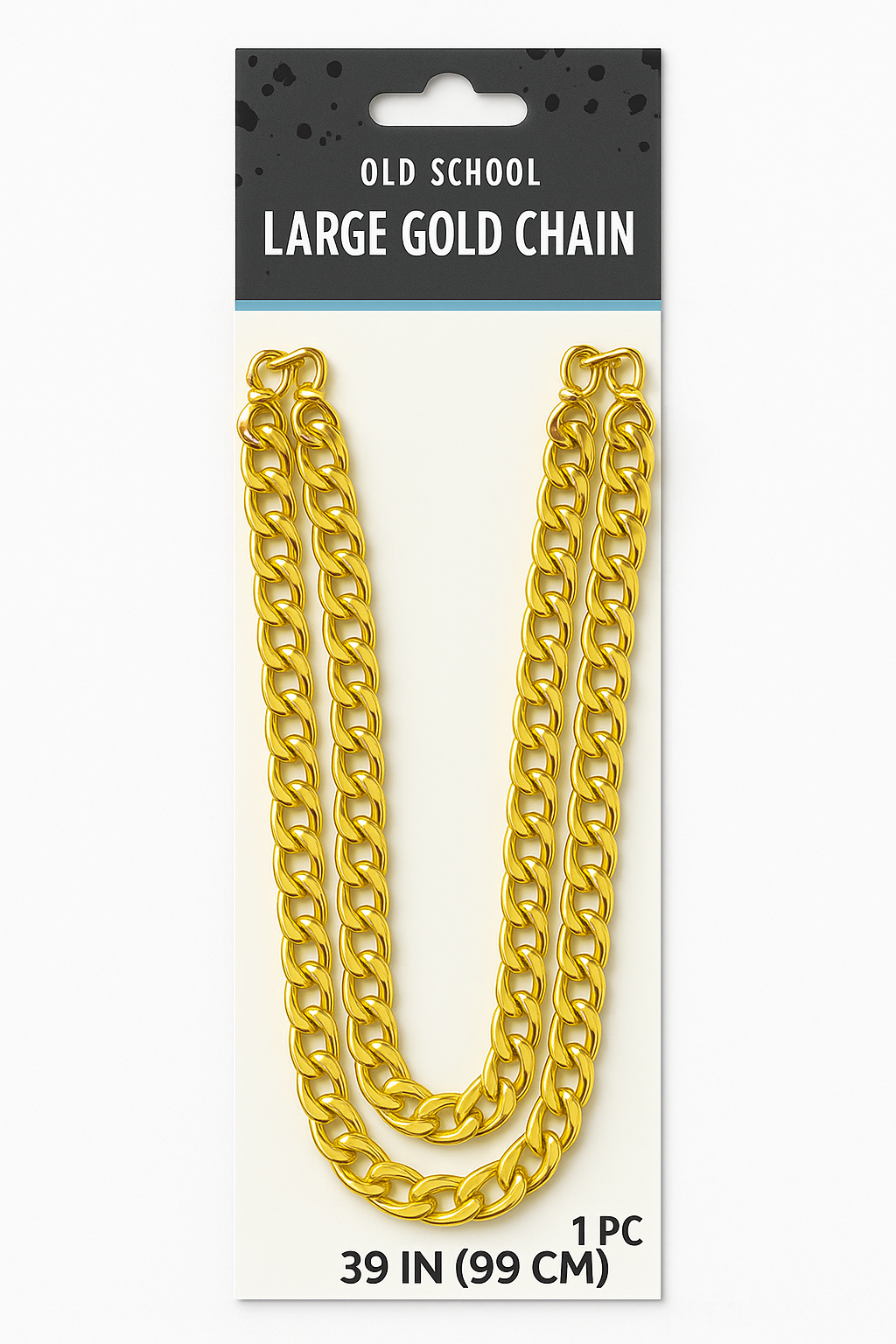 Large Gold Chain Necklace - 39 Inch Rapper Costume Accessory