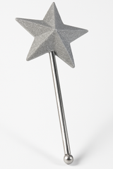 Silver Glitter Angel Star Wand - 15-inch Costume Accessory