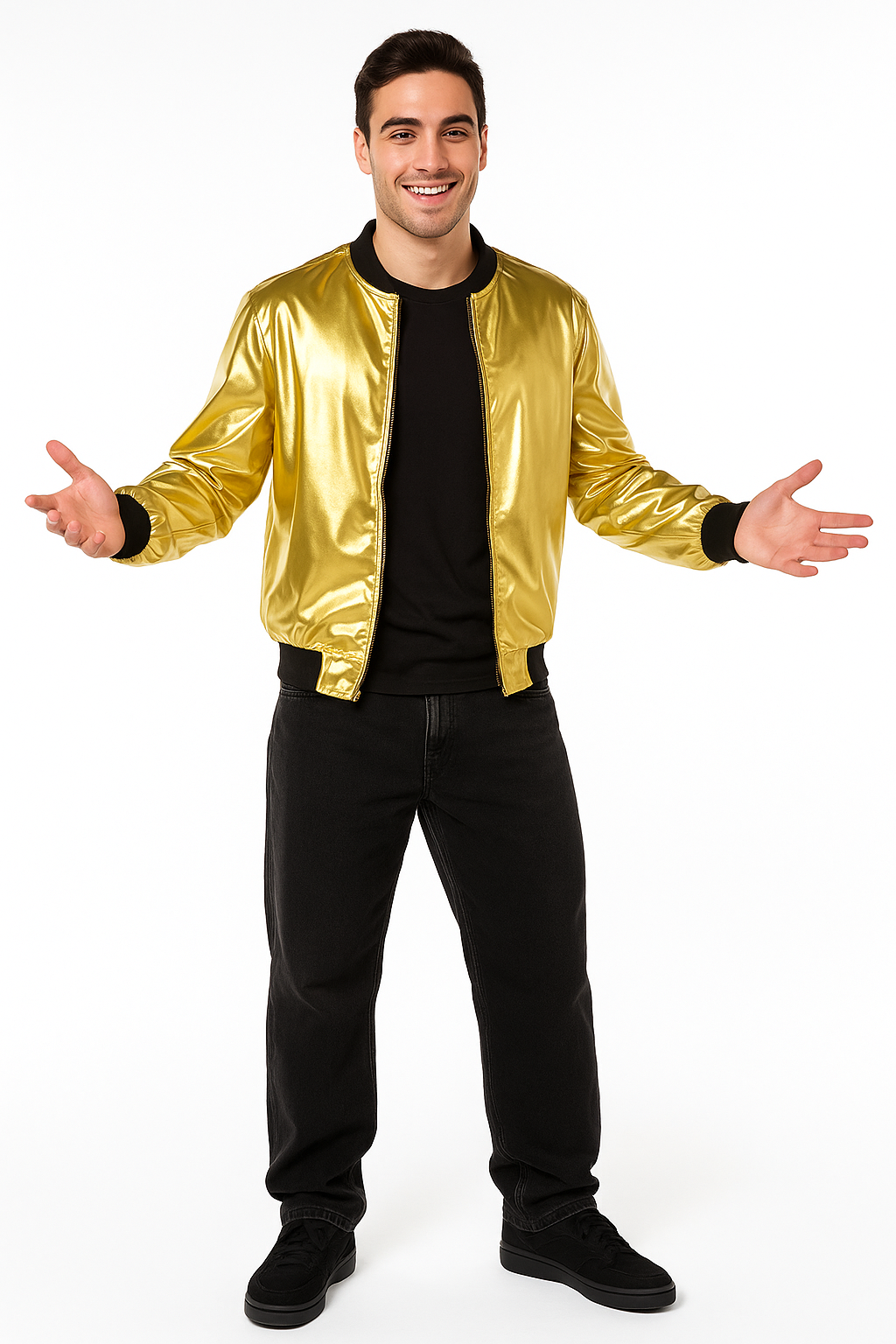 Adult Gold Hip Hop Track Jacket Costume Accessory