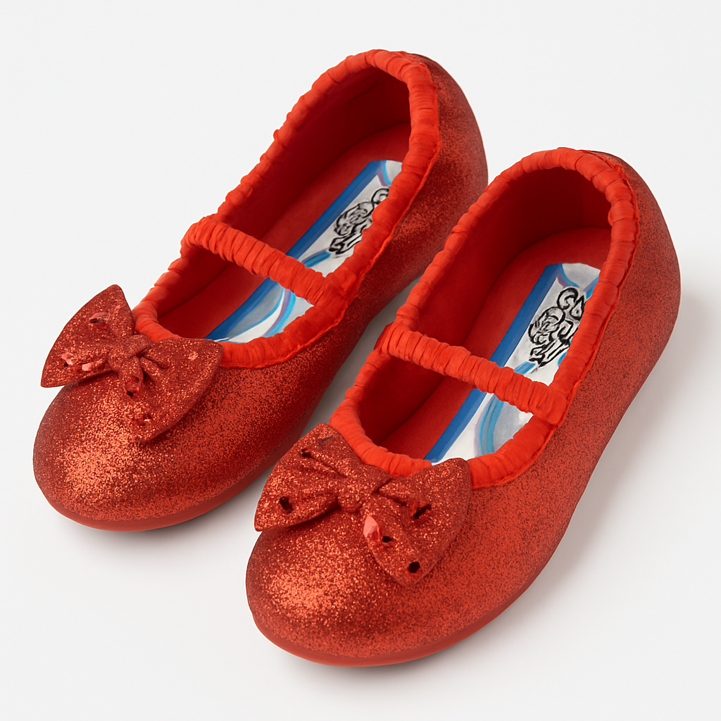 Wizard of Oz Dorothy Kids' Glitter Slipper Shoes - Red
