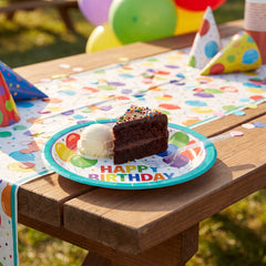 Festive Balloon Birthday Paper Plates - 8.5"