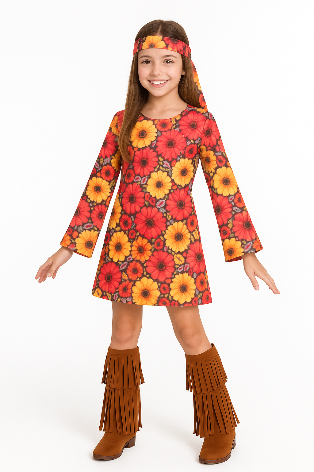Flower Power Hippie Girl's Costume
