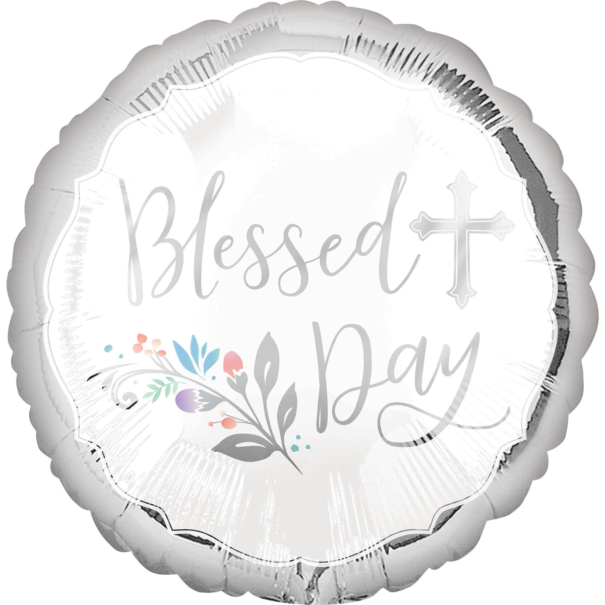 Blessed Day Metallic Foil Balloon - 18-inch