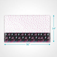 "Internet Famous" Music Theme Plastic Table Cover, 54x96 inches
