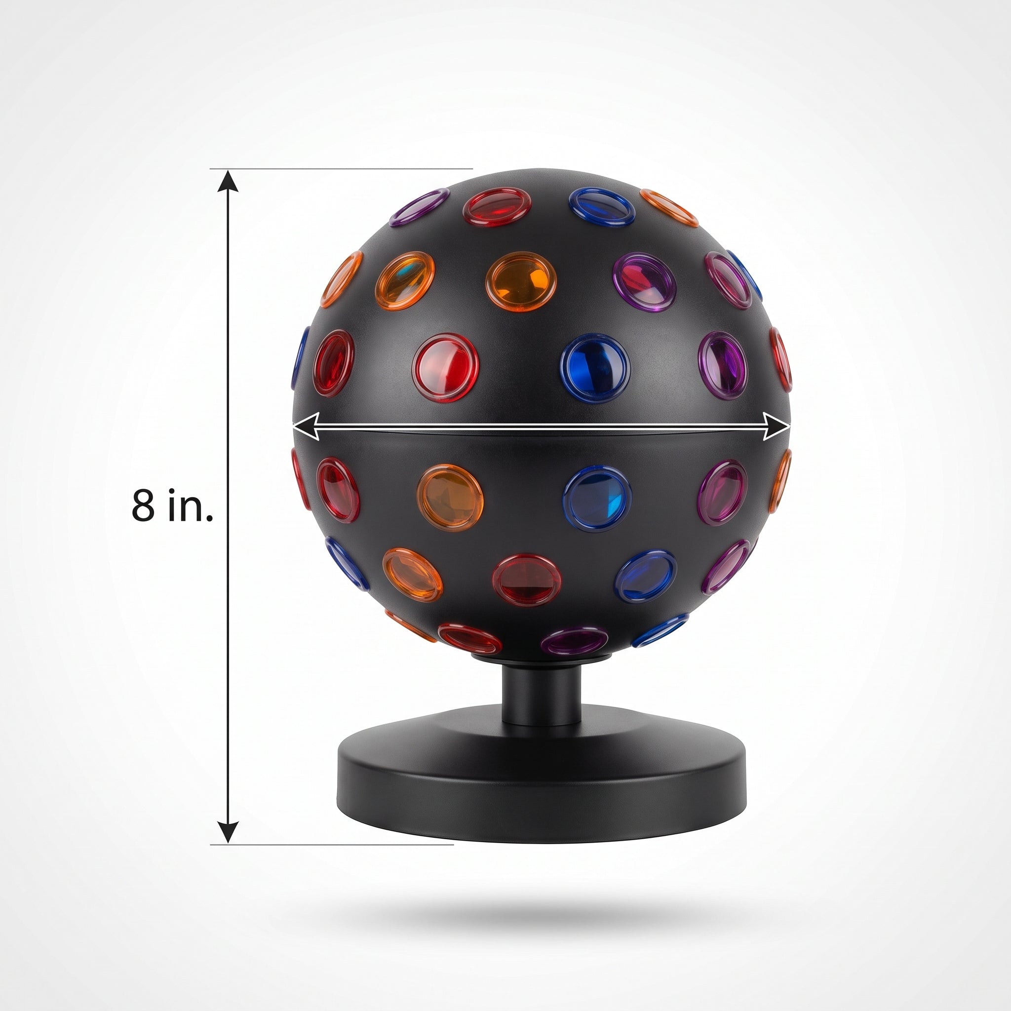 8" Rotating LED Disco Ball for Parties