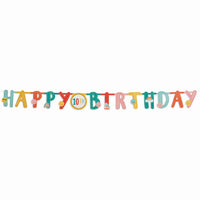 All Smiles Happy 10th Birthday Banner
