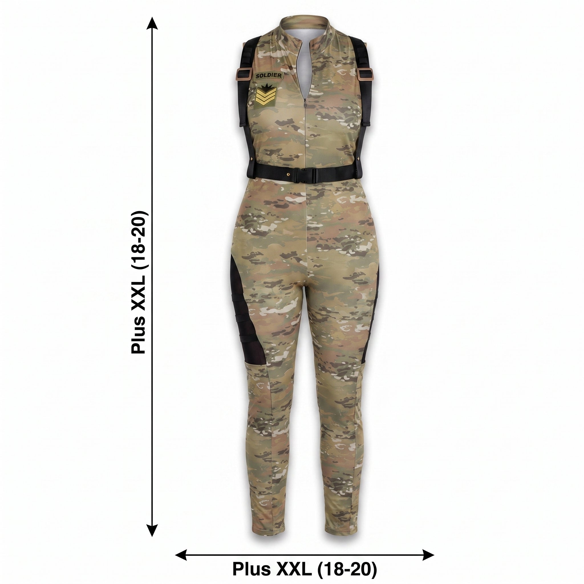 Women's Soldier Costume - Plus Size 2XL - Adult 2XL (18-20)