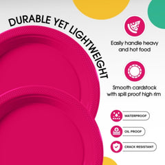 Little Gym - 9 In. Cerise Plastic Plates | 100 Count