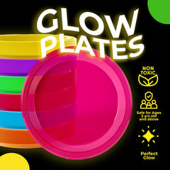 9 In. Neon Assorted Color Plastic Plates | Case of 720
