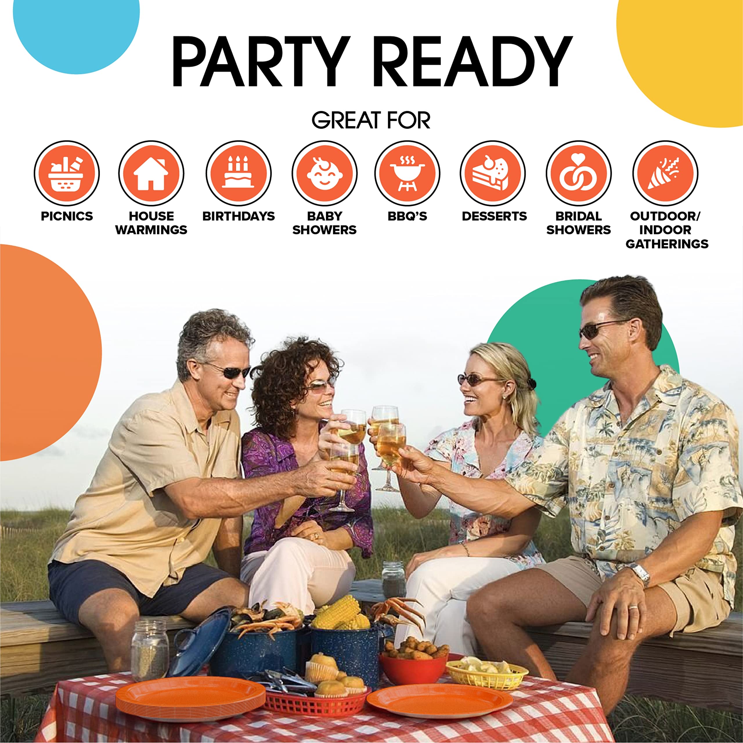 9 In. Orange Paper Plates | Case of 1000