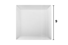 9 In. White Zen Design Plates | 10 Count