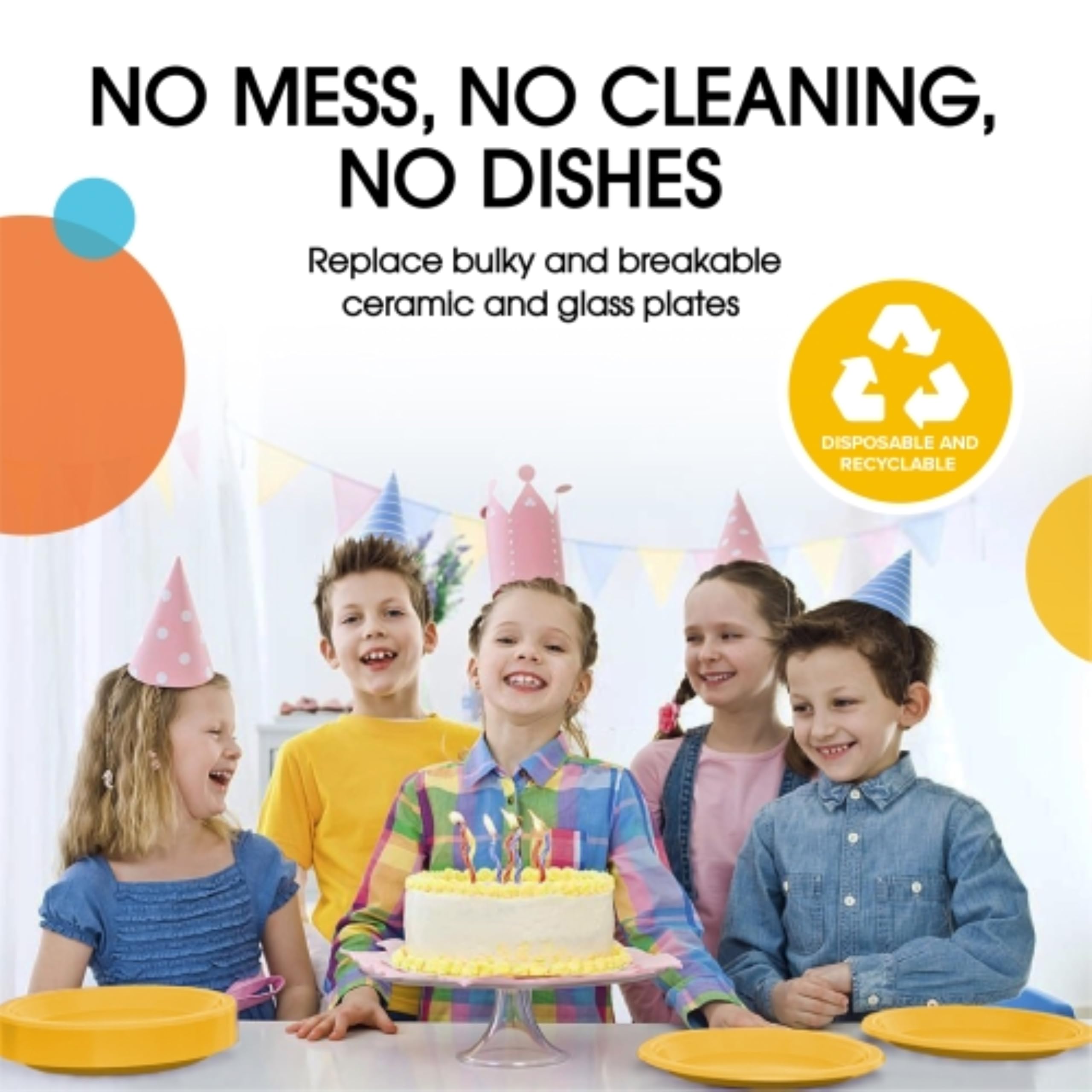 9 In. Yellow Plastic Plates | Case of 600