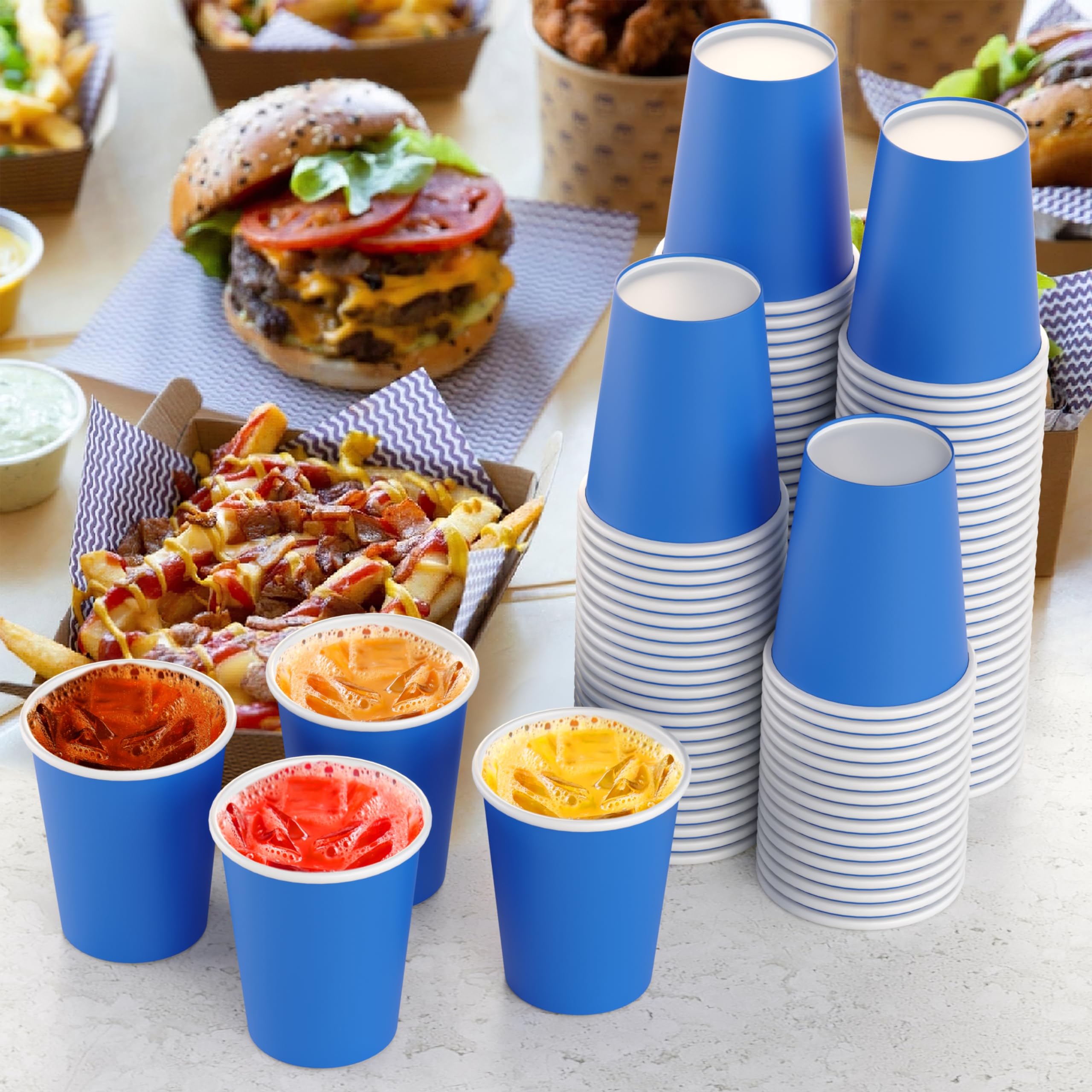 Unleashed - 9 Oz. Dark Blue Paper Cups - 100 Ct.