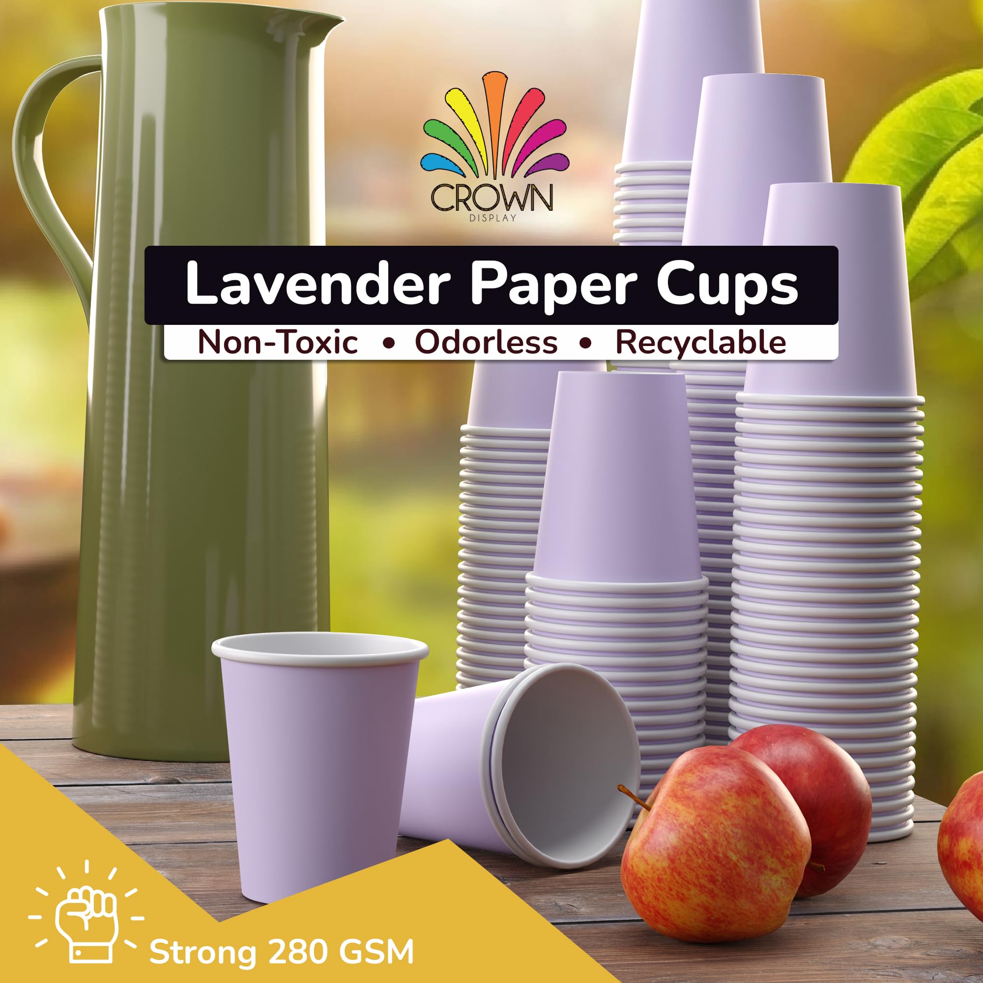 9 Oz. Lavender Paper Cups | Case of 1000