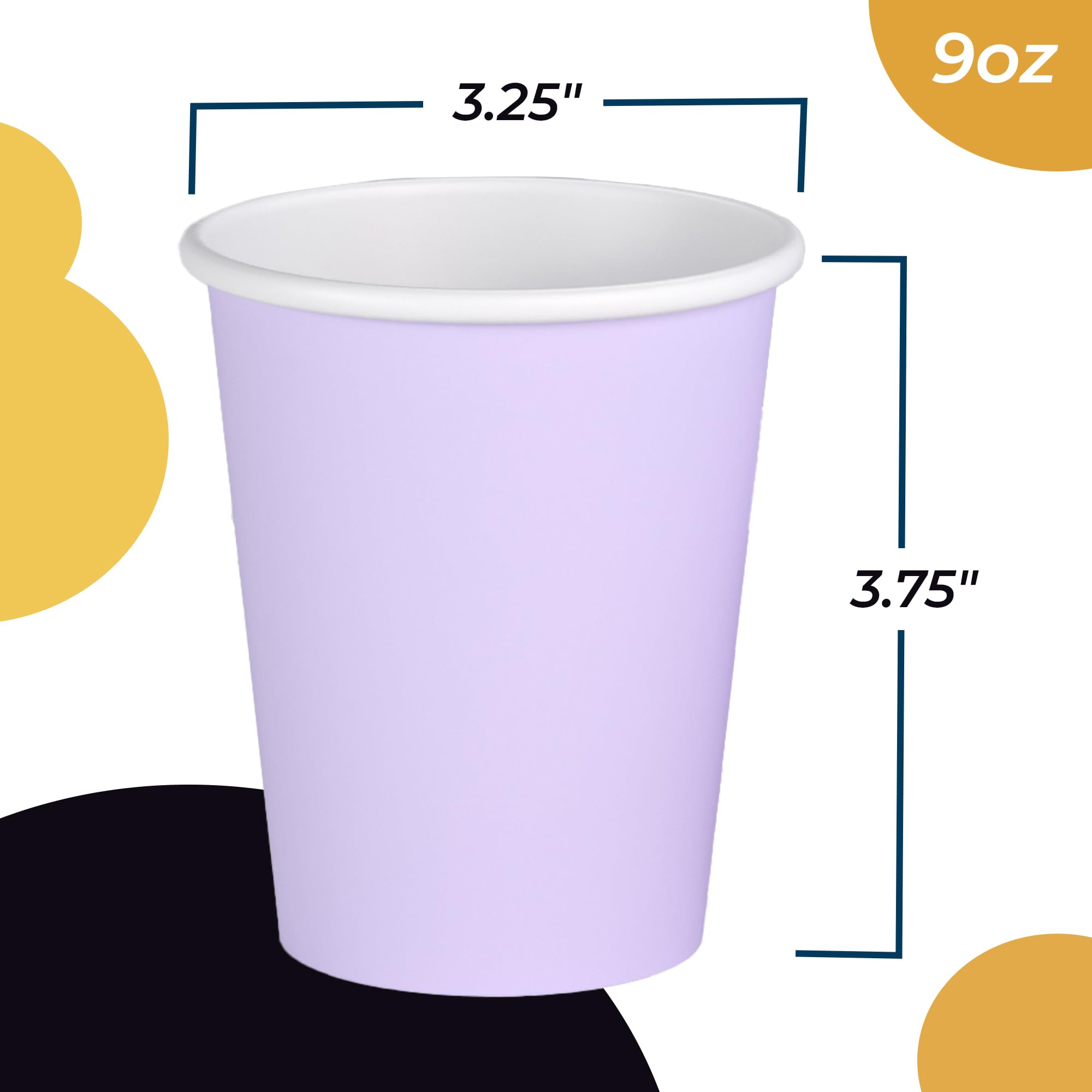 9 Oz. Lavender Paper Cups | Case of 1000