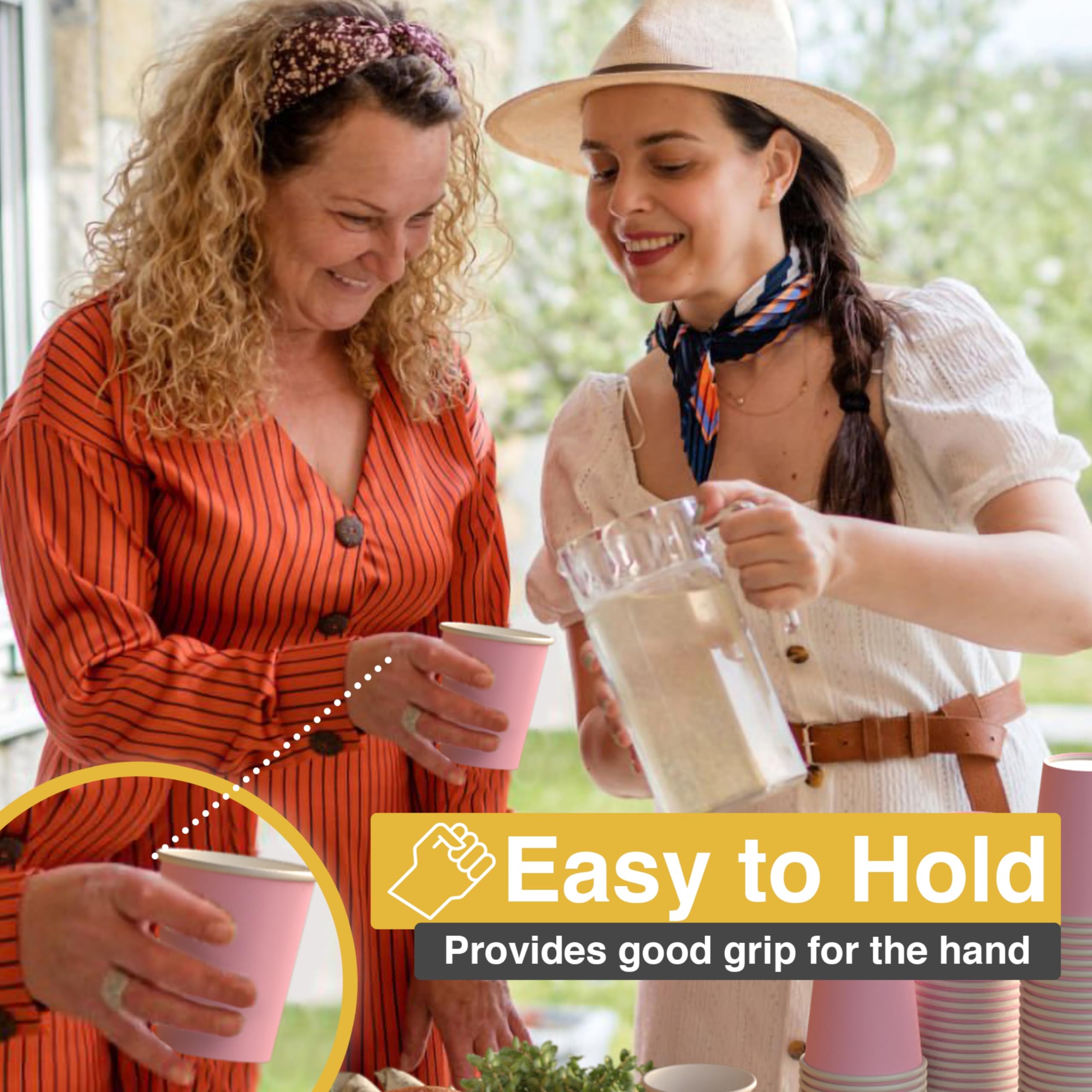 9 Oz. Pink Paper Cups | Case of 1000